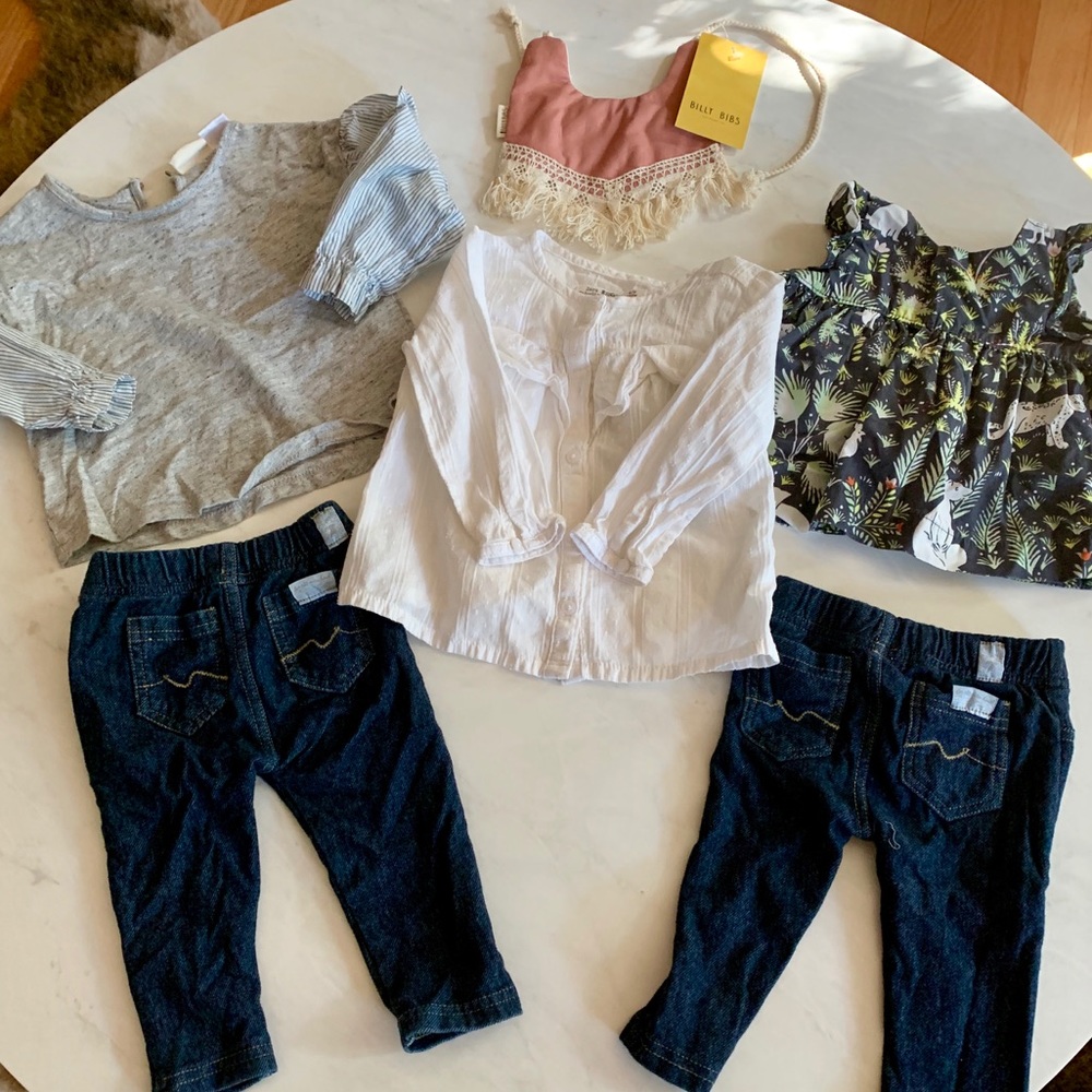 Baby Girl Zara, Gap, 7 For all Mankind 3/6 m 6/9 m
